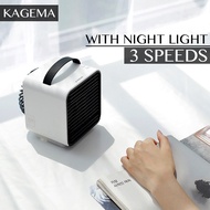 KAGEMA Air Cooler พัดลมไอเย็น แอร์ แอร์เคลื่อนที่ พัดลมแอร์ พัดลมพกพา พัดลมตั้งโต๊ะ มินิ เครื่องดื่มอาศ PM2.5 การชาร์จ USB ความเร็วลมเกียร์สาม ด้วยแสงกลางคืน สำหรับห้องสำนักงานกลางแจ้ง