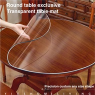 Transparent Round Table Cover Alas Meja Bulat Plastik Pvc Table Mat Round transparent table cover ta