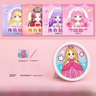 Book Sticker Princess Dress up Toy for Bé Gáis 3 to 6 Years Old Gift Children Educational Makeup Sti