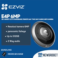 EZVIZ E4P 6MP 3K+ SMART CCTV PANORAMIC FISHEYE 360EZVIZ° TWO WAY AUDIO WIFI CAMERA FREE MICRO SD 512