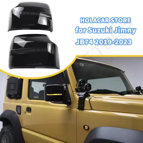 3 Door Jimny Rear View Mirror Cover With LED Turn Lights Ground light For Suzuki Jimny JB64 JB74 JB6
