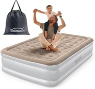 NatraCalm Air Mattress, Inflatable Mattress with Built in Pump, Self-Inflation/Deflation Blow Up Mattress, Soft Wave Flocked Top, Portable &amp; Foldable Air Bed for Camping &amp; Guest, 75x39x16in (Full)