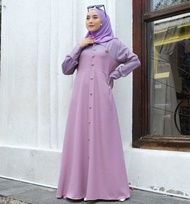 GAMIS REMAJA DEWASA TERBARU KEKINIAN 2025 DAVINA DRES SYAKILA POLKA VIOLA HIJAB JUMBO MASUK