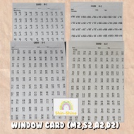 Window Card ( m2 S2 A2 D2) (A1 S1 D1 M1 )