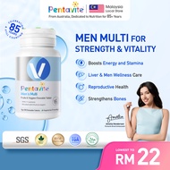 Pentavite Men Multivitamin and Mineral | KKM & Halal Certified |  20 Essential Nutrients | Men's Vit