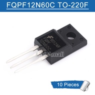 10pcs FQPF12N60C TO220F FQPF 12N60 TO-220F 12A/600V N-channel MOSFET Transistor new original IC
