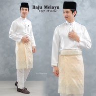 Baju Melayu Putih Off White Nikah / Raya / Set Sedondon Ayah Anak / Baju melayu budak putih pearl