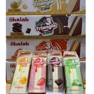 KEK VIRAL OBALAB  / OBALAB PURE TRIANGLE CAKE CHEESE/ STRAWBERRY / CHOCOLATE / BARLEY LEAVES *HALAL*