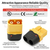 NEWALITECH Battery Connector XT60 XT90 Gold Plated 1 Pair Male-Female With Cover Plug Connectors XT6