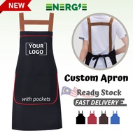ENERGIE Apron Custom Logo Apron Custom Name Apron Kitchen Apron With Pocket Apron Murah Apron Bundle