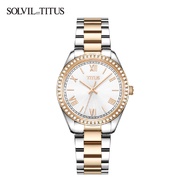 Solvil et Titus W06-03150-002 Women's Quartz Analogue Watch in White Dial and Stainless Steel Strap