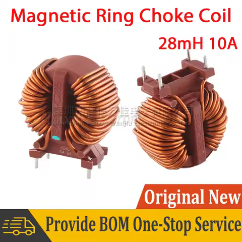Vertical Toroid Magnetic Ring Common Mode Inductor Wire Wind Wound Coil Inductance 28mH 10A Power Fi