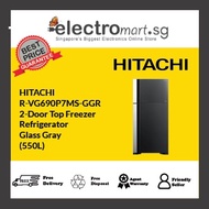 HITACHI 2-DOOR FRIDGE R-VG690P7MS-GGR (550L) - GLASS GRAY