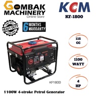 KCM 220V 1.1kW Portable Gasoline Generator (4-Stroke Engine) KF1800 - 6 Months Local Warranty -