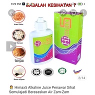 Himax5 Alkaline Juice Penawar Sihat Semulajadi Berasaskan Air Zam_Zam