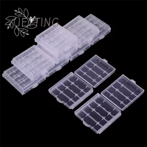 Hot 10pc 4 Slot AA AAA Plastic Battery Holder Storage Box Battery Case Cover For AA AAA Rechargeable