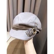 Japanese Hat Brand Ca4la Product Gray Apricot Gold Buckle Decoration Newsboy Guaranteed