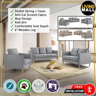 Living Mall Helo Pet Friendly 1-Seater/2-Seater/3-Seater Sofa Set in 2 Colour Available