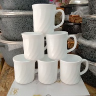 6PCS OPAL HEAT - RESISTANT OPAL GLASSWARE/OPAL MUGS