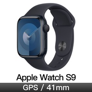 Apple Watch S9 GPS 41mm 午夜鋁/午夜運動錶帶-M/L MR8X3TA/A