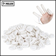 MELEN 300pcs Disposable Finger Cots, Powder Free Milk White Latex Finger Protectors, Disposable Mult