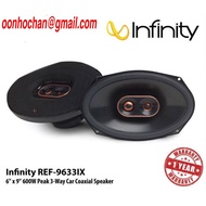 INFINITY REF-9633IX 6” X 9” (152MM X 230MM) 600 WATT PEAK POWER 3-WAY COAXIAL SPEAKERS