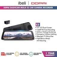 DDPAI Dashcam Mola E3 1440P Full HD Rearview Mirror Dash Cam DVR Car Camera Recorder