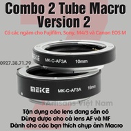 FREESHIP Combo 2 Tube Macro AF Meike MK-C-AF3 dành cho máy ảnh Canon EOS M Fujifilm Sony - Ngàm chụp