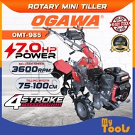 Mytools OGAWA Power Tiller OMT-985 Rotary Mini Tiller Cultivator with Petrol Engine 7HP 4-Stroke Mes