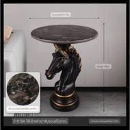 CT221D122 ZEITAKU โต๊ะข้างห้องนั่งเล่น โต๊ะกลมเล็ก ม้า Coffee table Horse