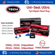 TECH Uni-Seal Ultra Repairs; Tyre Repair Patch Plug; 250UL; 251UL; 291UL; 292UL; Puncture; Car; Truc