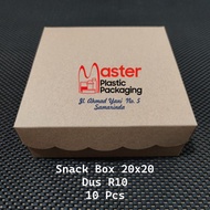 Kraft Snack Box/Cake Box/Rice Box 20x20x7/Box R10 Pomegranate 310gsm - 10pcs