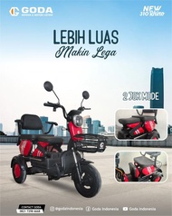 Sepeda Motor Listrik Roda 3 Rhino 310 Goda Maleo 3 Bangku Keranjang