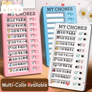WINTE My Chores Checklist, Reusable Plastic Daily Planner Memo, My Chores Self-discipline Detachable