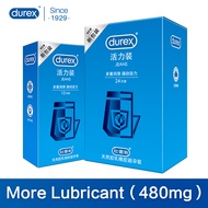 [Jeans ] High Quality Pack of 12pcs 24pcs Extra Lubricated Durex Condoms for Men Natural Rubber Condom Intimate Goods Intimacy Adult for Men