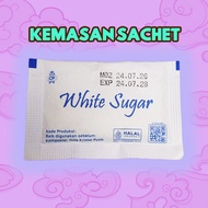SUGAR SACHET WHITE SUGAR SACHET APPROXIMATELY 250 pcs || Sachet packaging per sachet 6 gr FOR HORECA