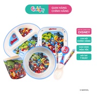 Oasis Park Baby Weaning Tools Marvel Superhero Shape Bowl, Cup, Tray, Chopsticks, Spoon, Fork