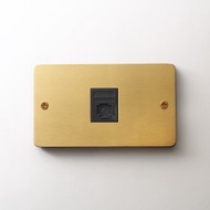 標準型開關面板 髮絲金 搭配Panasonic國際牌 網路插孔 Cat6