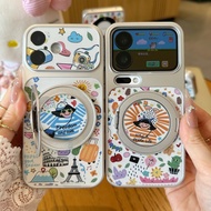 Happy Girl Bracket Phone Case For OPPO A1X A1S A1 Pro Realme 11 9 Pro Plus 9i 8 8S 7 7i 6i 5 5s 5i L
