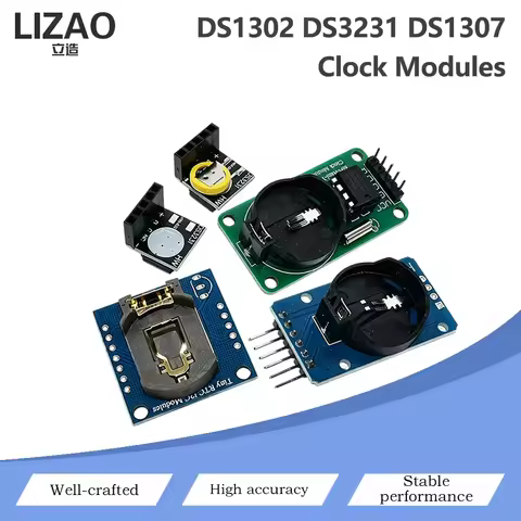DS1302 DS3231 DS1307 RTC Real Time Clock Module CR2032 Battery Socket Precision Time Board For Ardui