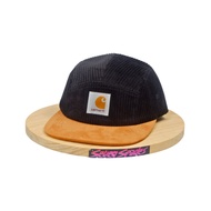 topi carhartt 5 panel corduroy 2 tone - black