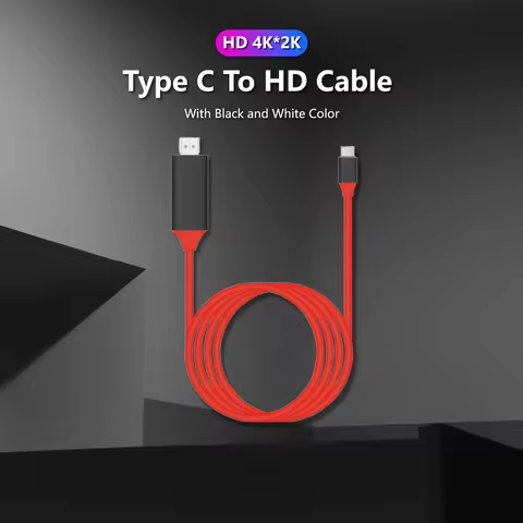 4K 1080P USB Type-C to HDMI-Compatible Adapter Cable USB-C Cable for Macbook Pro ChromeBook Pixel 2 