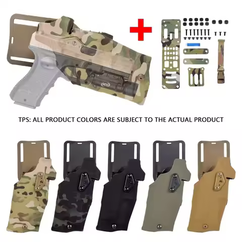 Tactical Pistol Holster G17 Gen4 G19 Compatible Surefir X300 X300U Light Holster Quick Mount Adapter