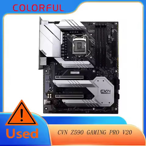 Colorful CVN Z590 Gaming Pro V20 ATX Motherboard, Intel Z590 Chipset, LGA 1200 Socket, Supports Max.