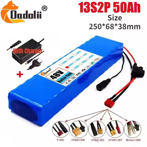 48V High-performance 13S2P 18650 Lithium ion Battery Pack 50Ah power endurance For 54.6v power vehic