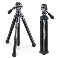 F38 Video Travel Tripod, 61.4" Lightweight Carbon Fiber Camera Tripod with Quick Release 1/4" Screw 