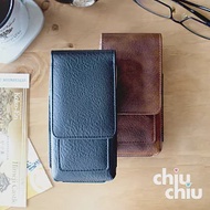 【CHIUCHIU】HTC Desire 19+ (6.2吋)復古質感犀牛紋雙卡層可夾式保護皮套(復古棕)