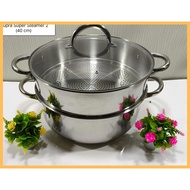 Supra Steam Pan/Steamer 2 layers 40cm Glass Lid