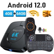 Transpeed Android 12.0 TV Box Voice Assistant 8K 6K 3D Wifi6 BT5.0 2.4G&amp;5.8G 4GB RAM 32G 64G Media player Very Fast Box Top Box TV Receivers