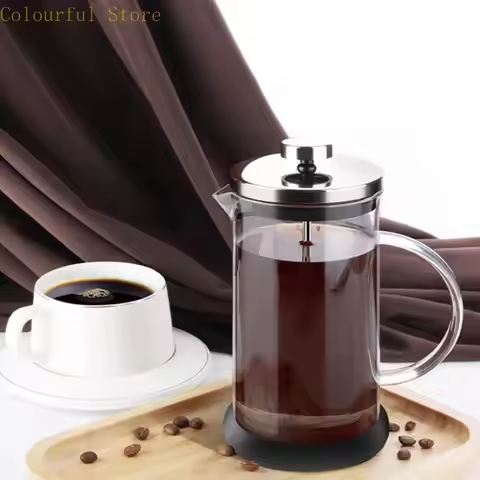 Portable French Press Coffee Maker With Reinforced Glass And Fine Nonrust Steel Meshes Filter Press 